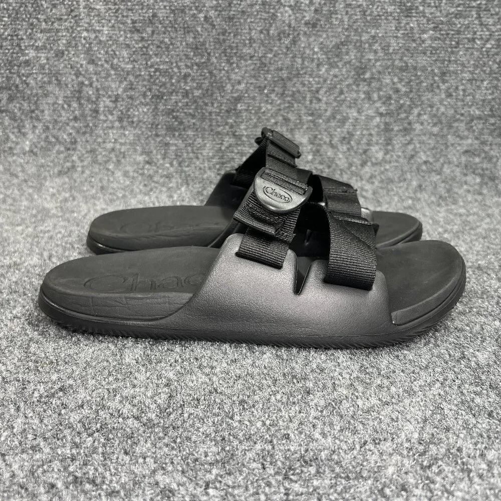 Chaco Chillos Slide Sandals Women's 8 Black Athletic‎ Beach Recovery Flip Flops